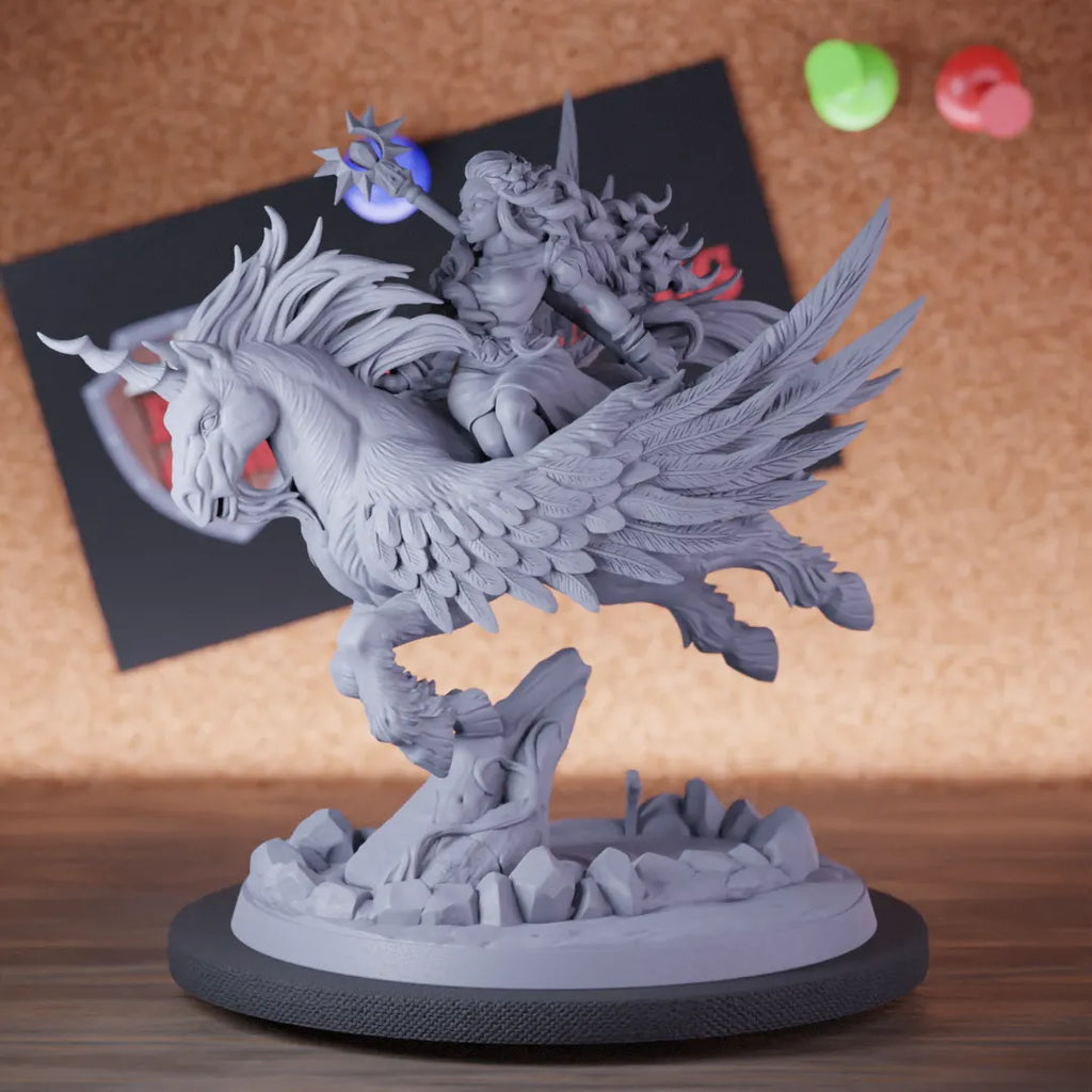 Elf 5e | DnD Female Elf Unicorn Rider Miniature