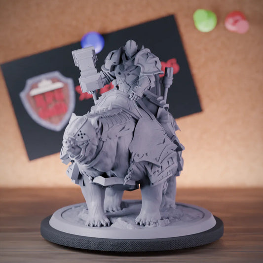 Fighter 5e | DnD Fighter Bear Rider Champion Miniature