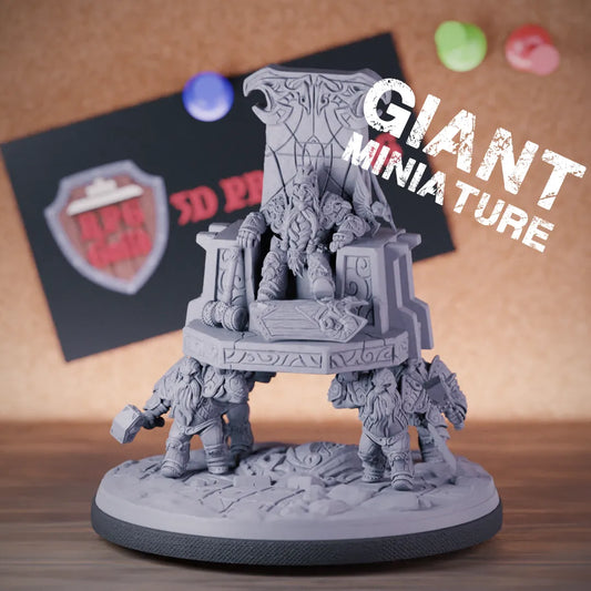 Dwarf 5e | DnD Dwarf King Throne Miniature