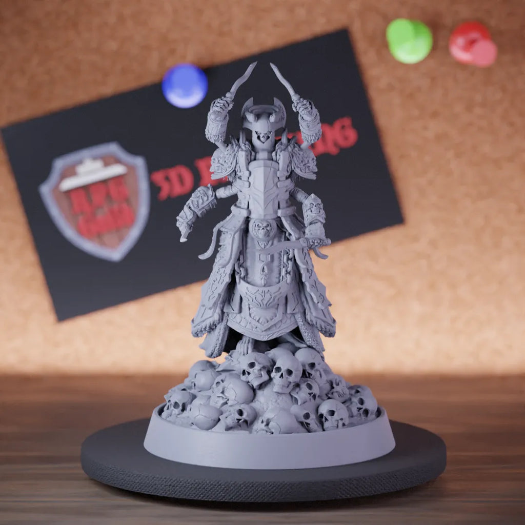 Highly detailed monk undead lich ghost daggers miniature of The, perfect for DnD 5e encounters, fantasy tabletop RPG campaigns, painting and display.