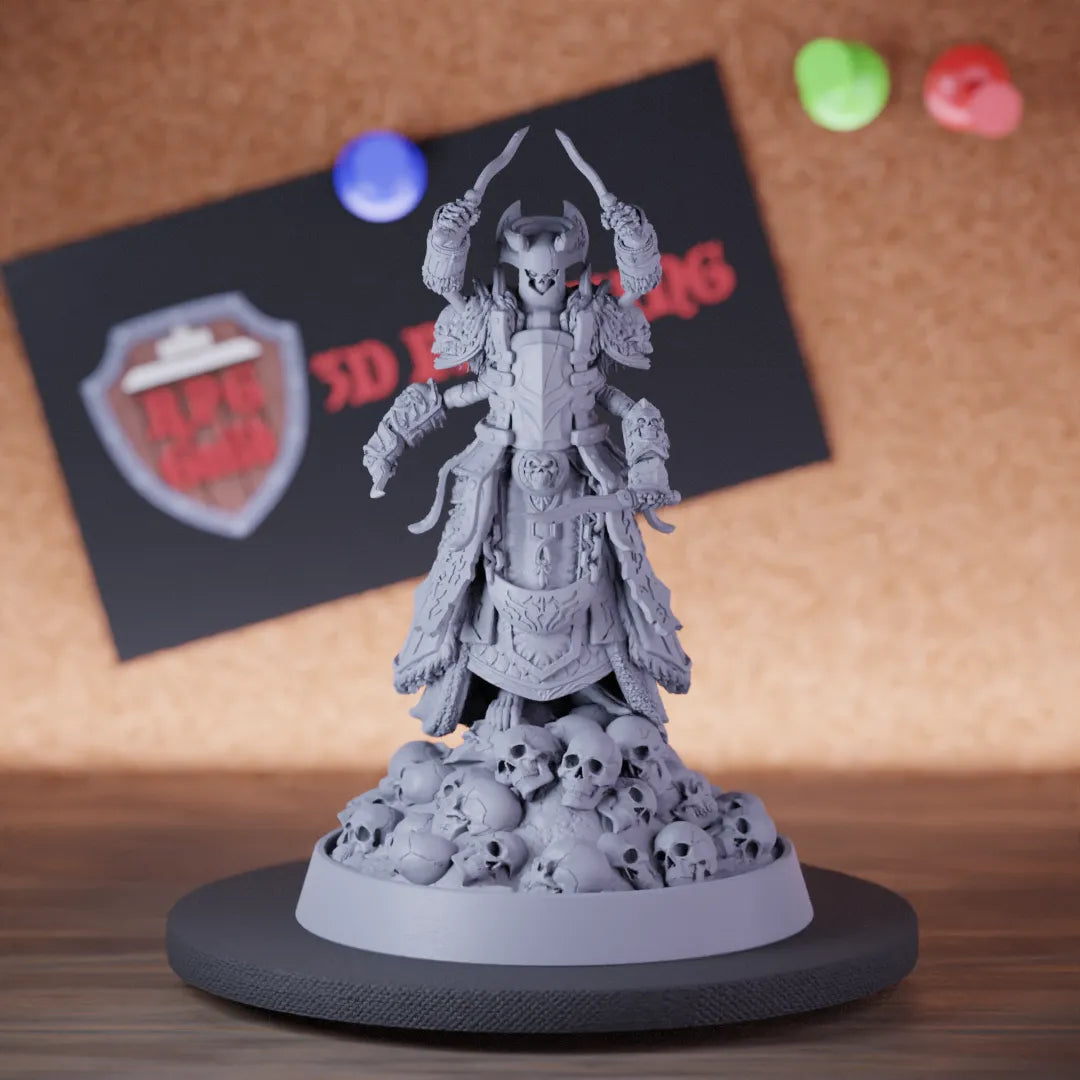 Highly detailed monk undead lich ghost daggers miniature of The, perfect for DnD 5e encounters, fantasy tabletop RPG campaigns, painting and display.