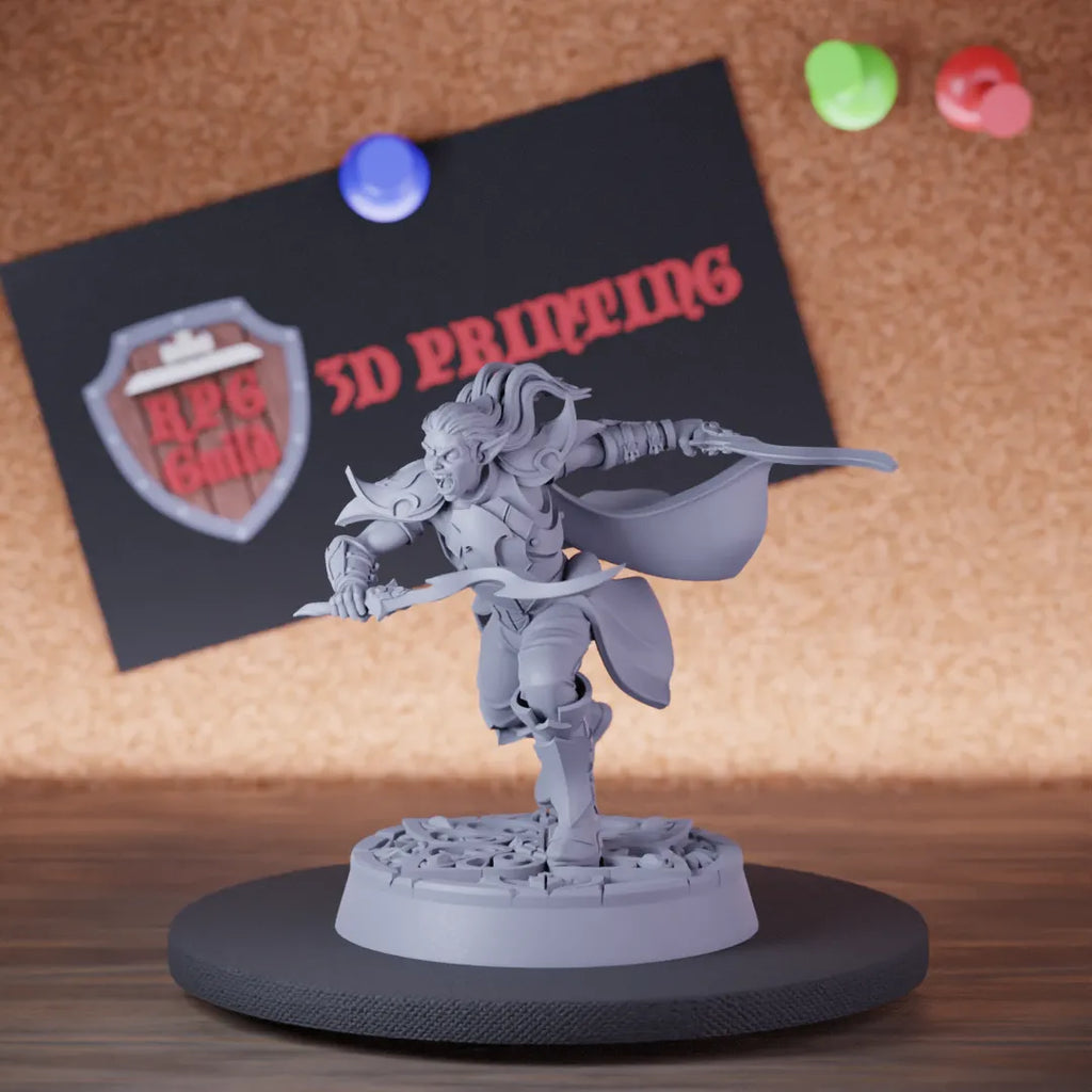 Elf 5e | DnD Elf Rogue Fighter Sword Miniature