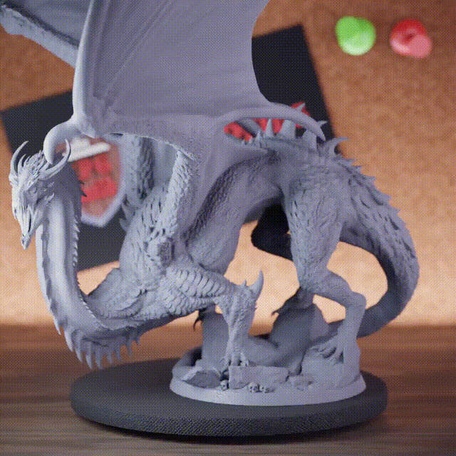 Drache 5e | DnD Geflügelter Saphirdrache Miniatur 