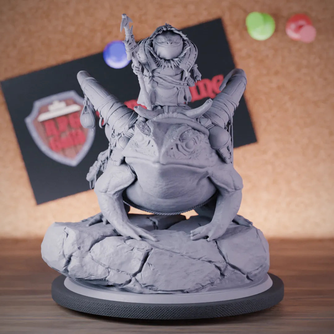 Grung 5e | DnD Grung Warlock Toad Rider Miniature