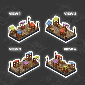 DnD Modular Terrain | Town Market Set alternate