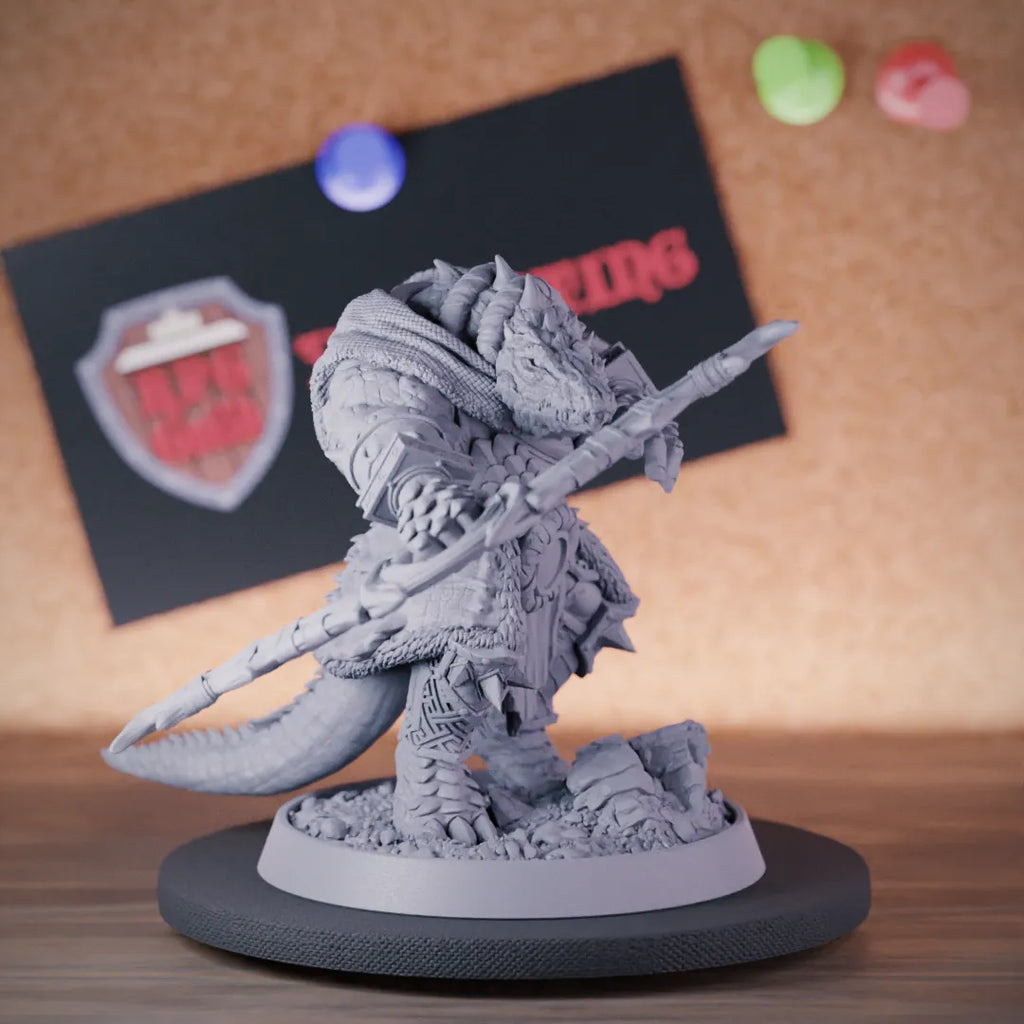 Lizardfolk 5e | DnD Lizardfolk Ranger Swarmkeeper Miniature