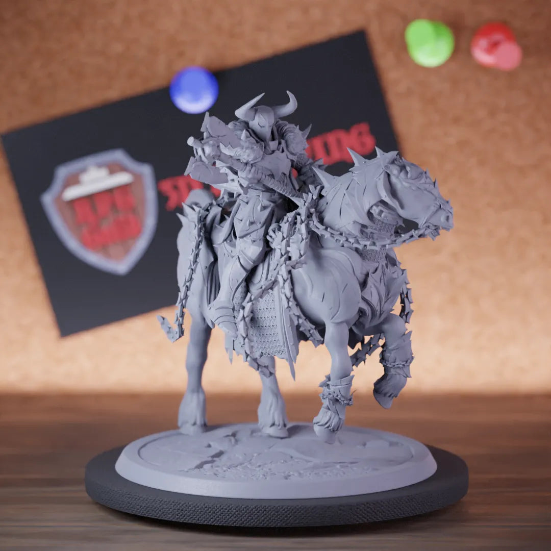 Death Knight 5e | DnD Undead Cavalry Battleaxe Miniature