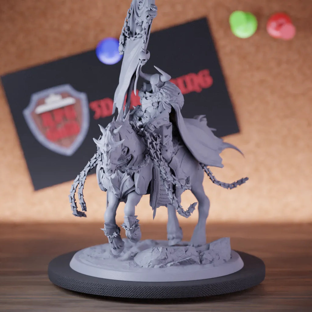 Death Knight 5e | DnD Undead Cavalry Banner Miniature
