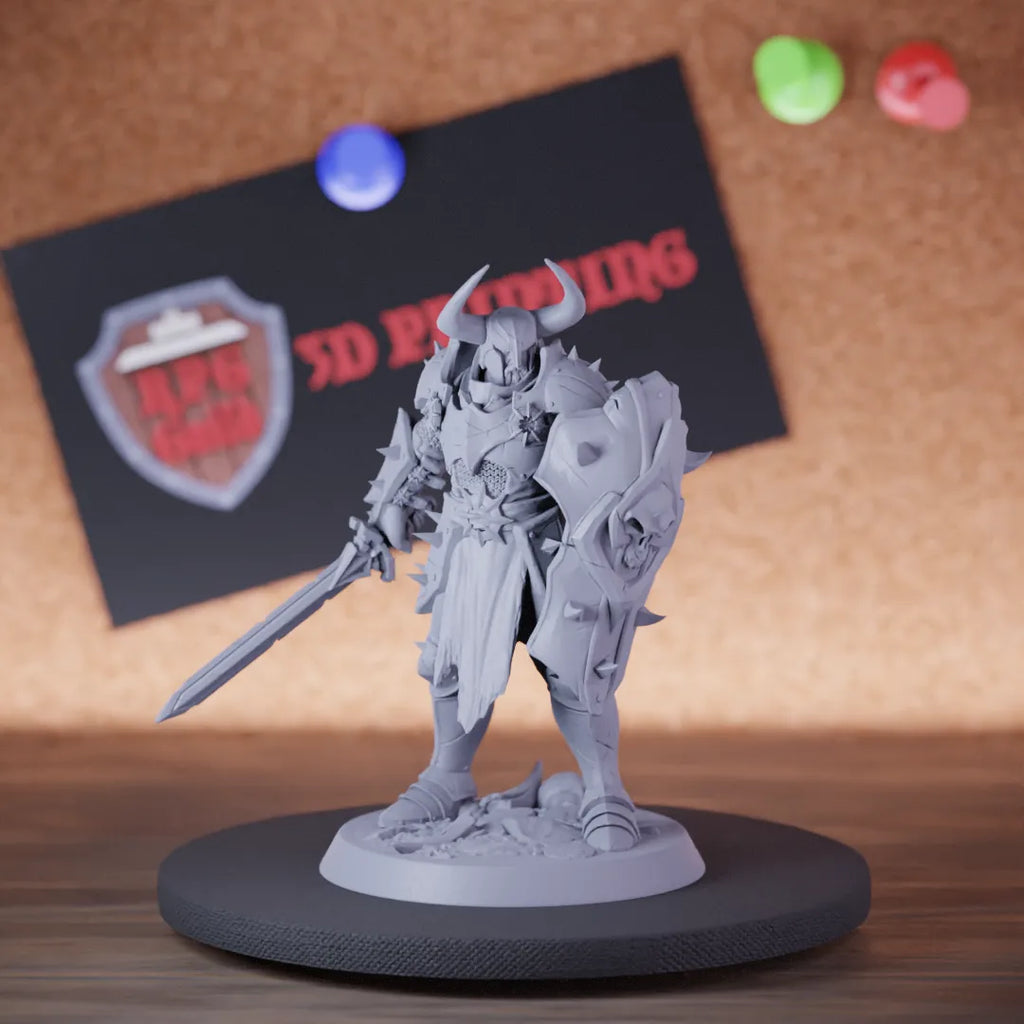 Death Knight 5e | DnD Undead Sword Shield Miniature