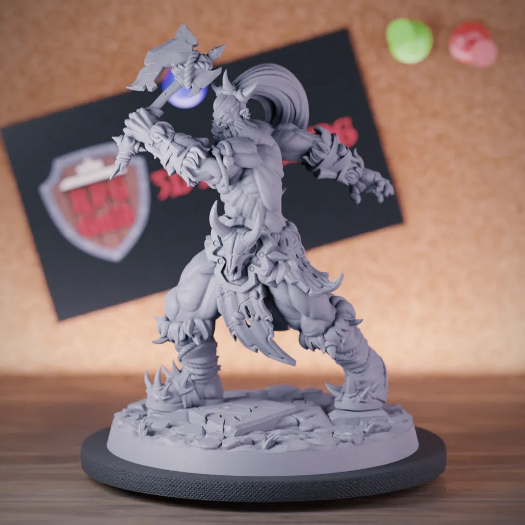 Orc 5e | DnD Orc Defender Monster Battleaxe Miniature