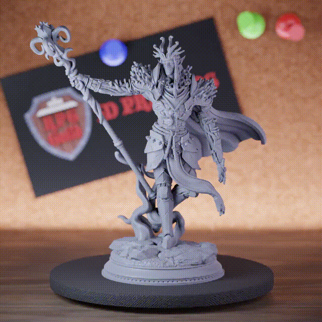Elf 5e | DnD Druid Forest Mystic Staff Miniature