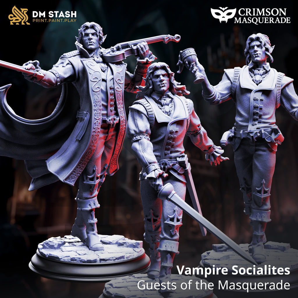Crimson Masquerade Bundle | DnD Miniature Set | 32-75mm