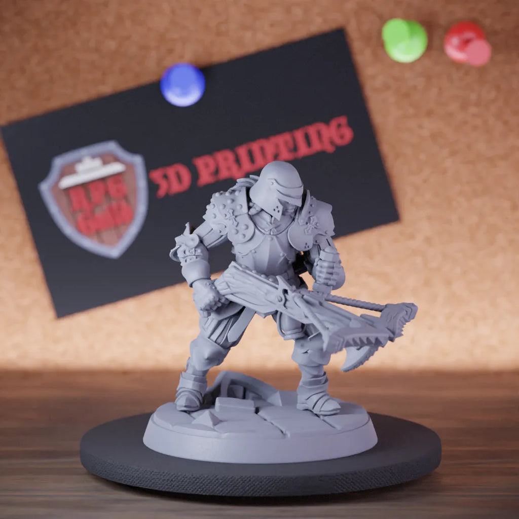 Knight 5e | DnD Female Knight Fighter Crossbow Miniature