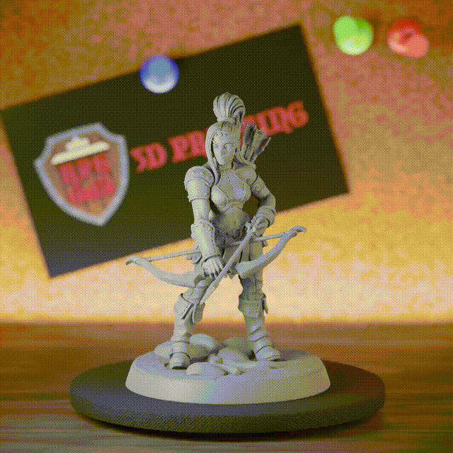 Schurkin 5e | DnD Miniatur einer stillen Bogenschützin 