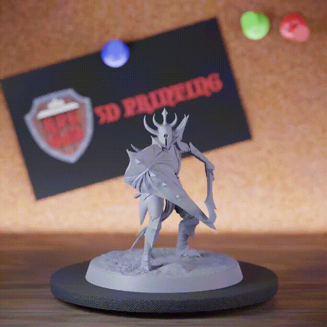 Drow 5e | DnD Infanterie Krummsäbel Drow-Wachminiatur 