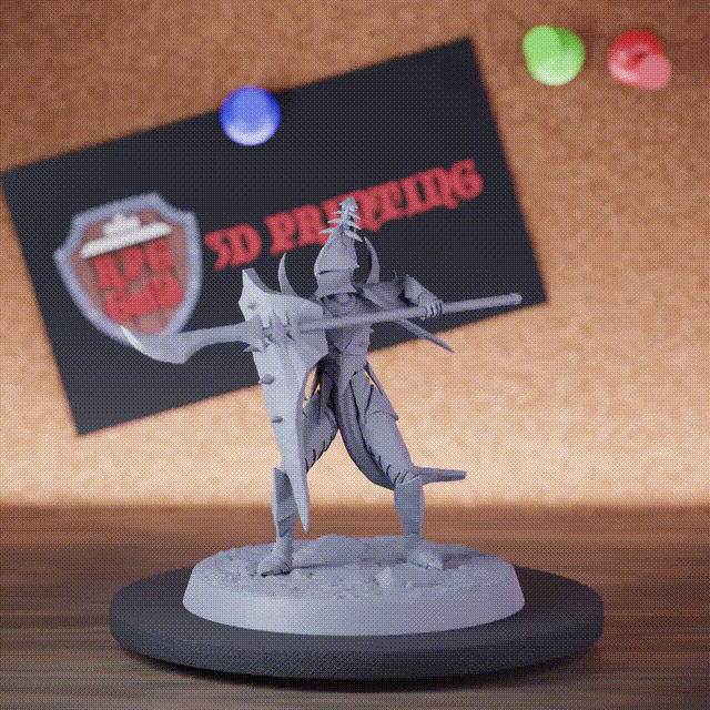Drow 5e | DnD Infantry Armored Glaive Defender Miniature