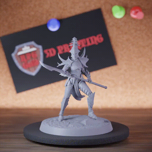 Drow 5e | DnD Infantry Glaive Armored Drow Miniature