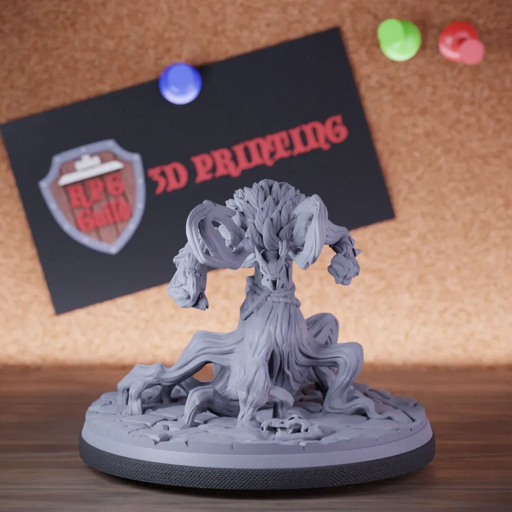 Highly detailed sentinel treant forest protector miniature of VerdantSentinel, perfect for DnD 5e encounters, fantasy tabletop RPG campaigns, painting and display.