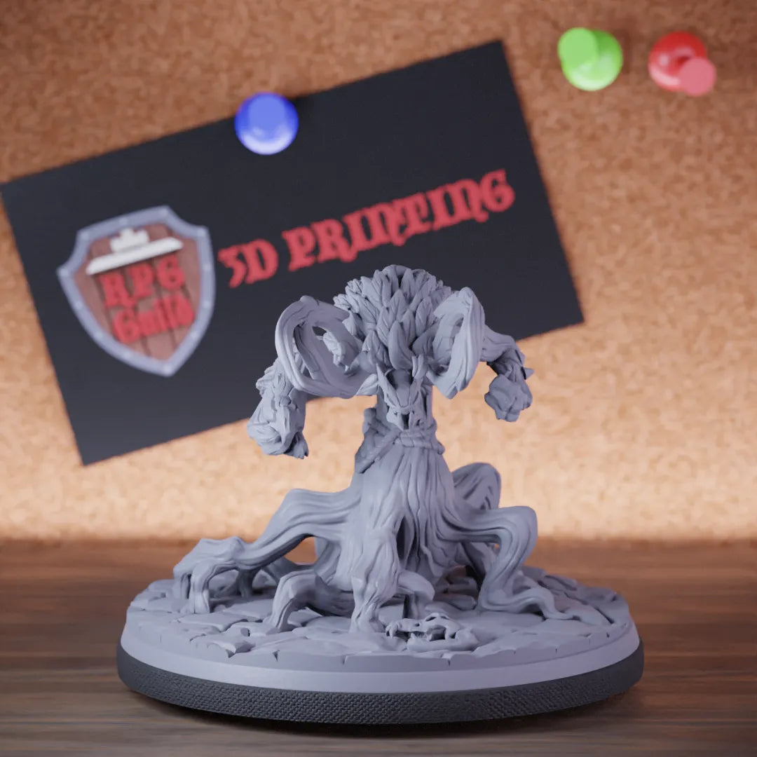 Highly detailed sentinel treant forest protector miniature of VerdantSentinel, perfect for DnD 5e encounters, fantasy tabletop RPG campaigns, painting and display.