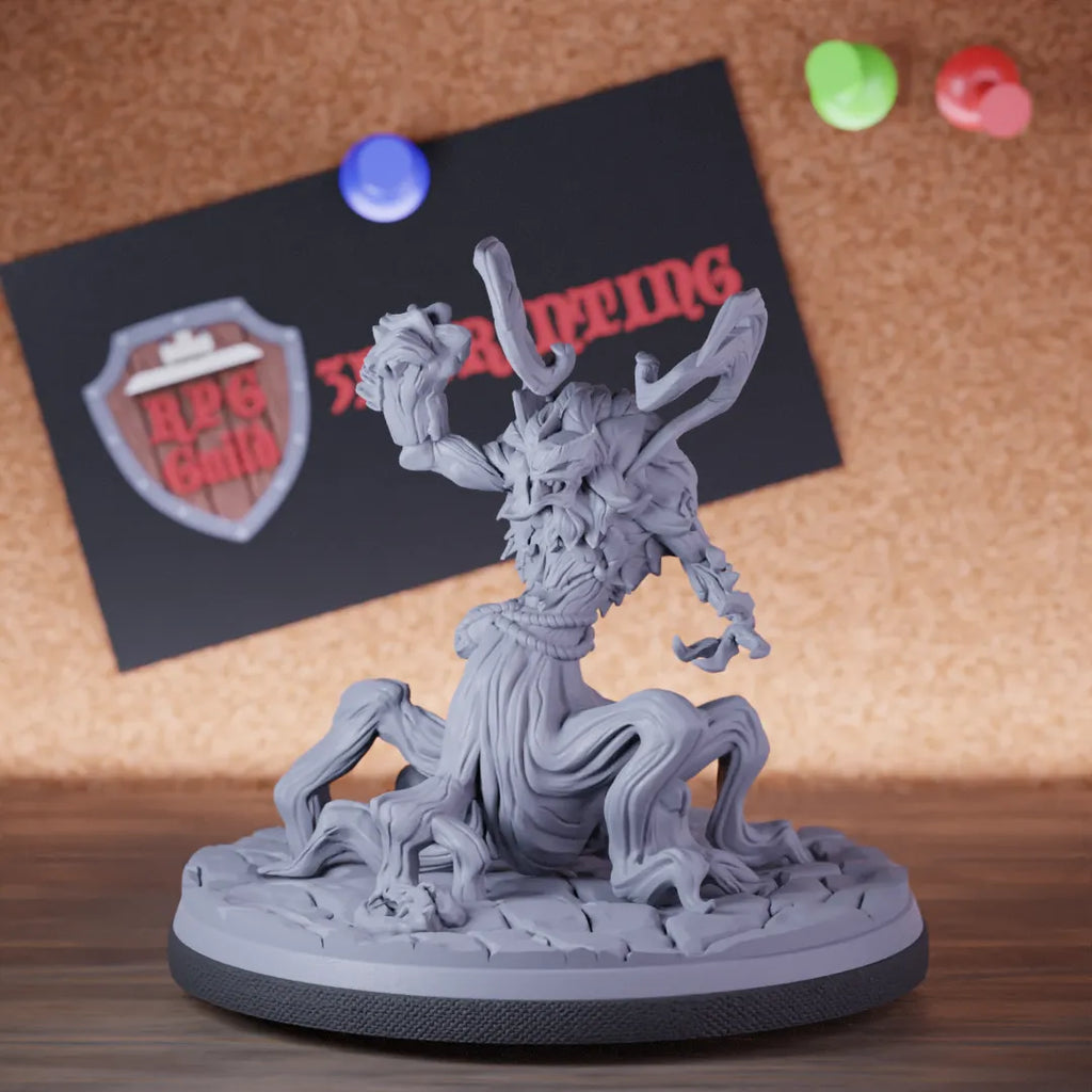 Highly detailed guardian sentinel treant forest miniature of VerdantSentinel, perfect for DnD 5e encounters, fantasy tabletop RPG campaigns, painting and display.