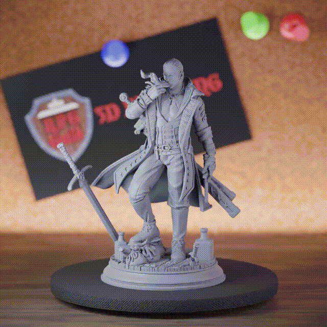 Human 5e | DnD Rogue Bandit Boss Vincent Nightingale Miniature