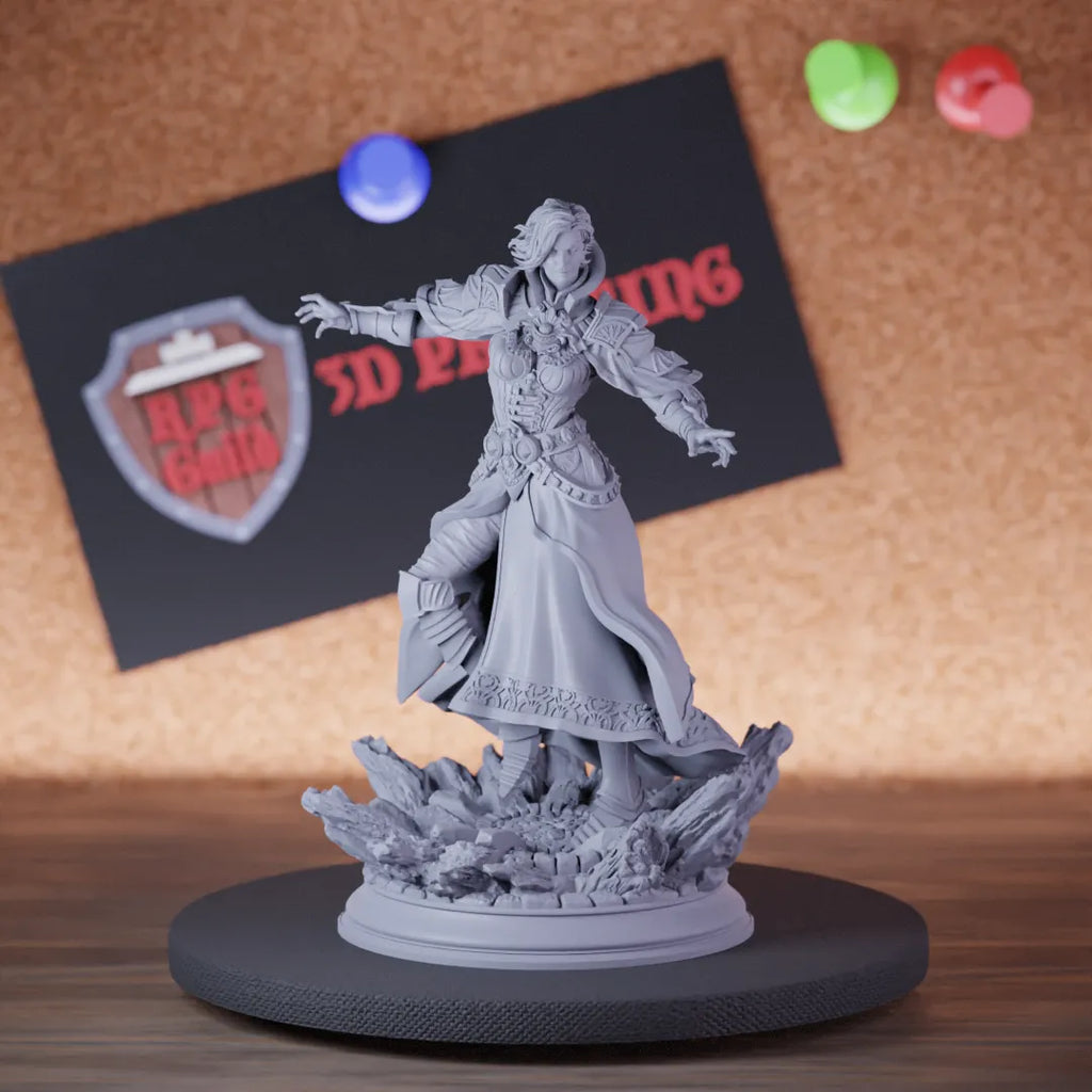Warlock 5e | DnD Female Warlock Elf Warrior Miniature