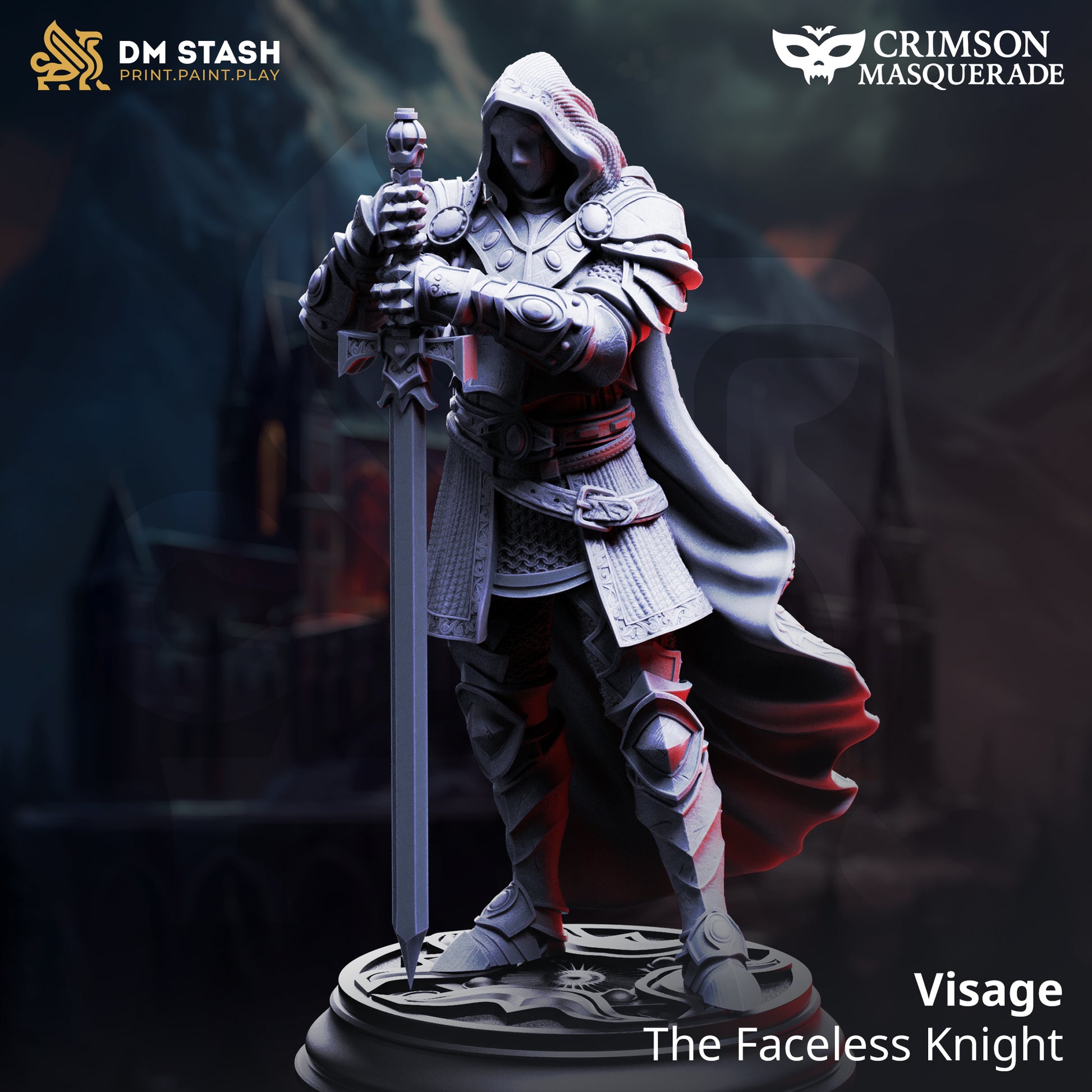 Crimson Masquerade Bundle | DnD Miniature Set | 32-75mm