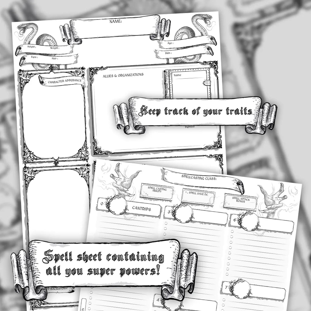 Printable DnD Character Sheet 5e PDF - Warlock | RPG Guild