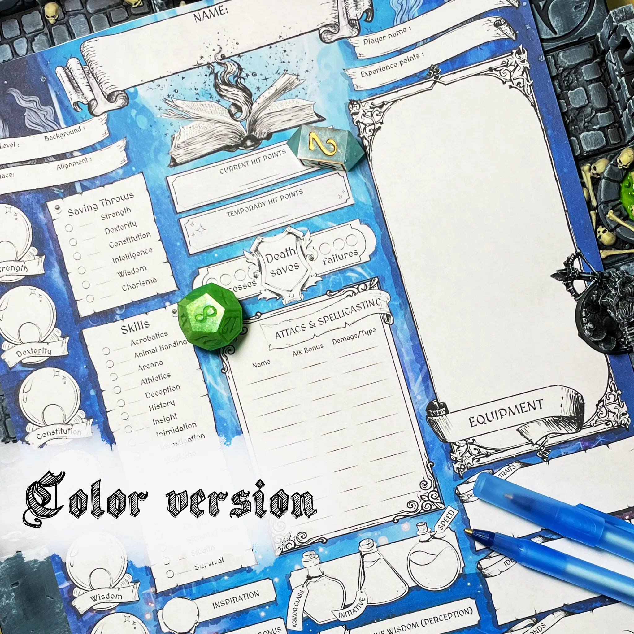 Fiche De Personnage DnD PDF 5e Collection Guilde JdR RPG Guild Fiche De Personnage DnD PDF 5e Collection Guilde JdR RPG Guild