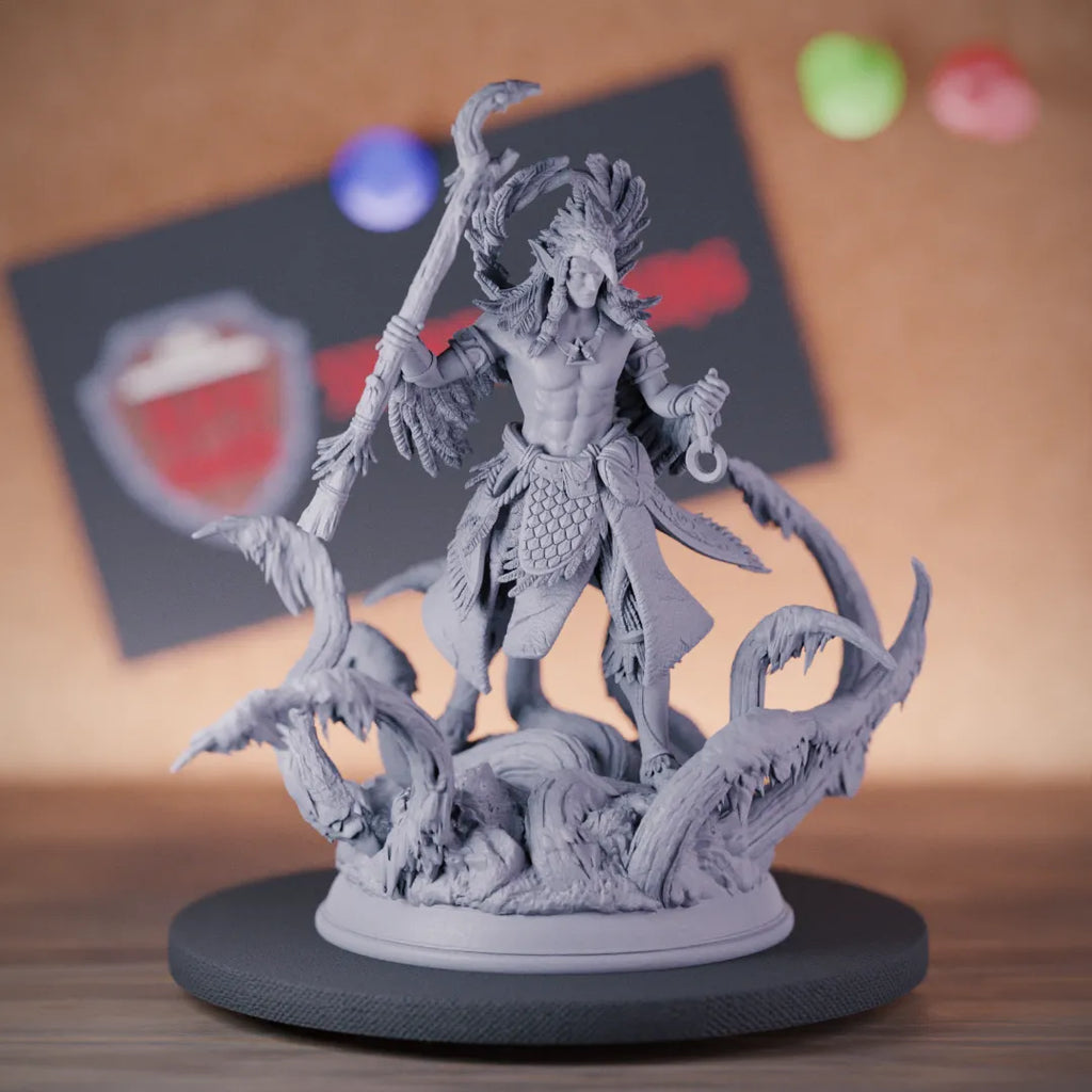 Elf 5e | DnD Elf Druid Spirit Defender Miniature