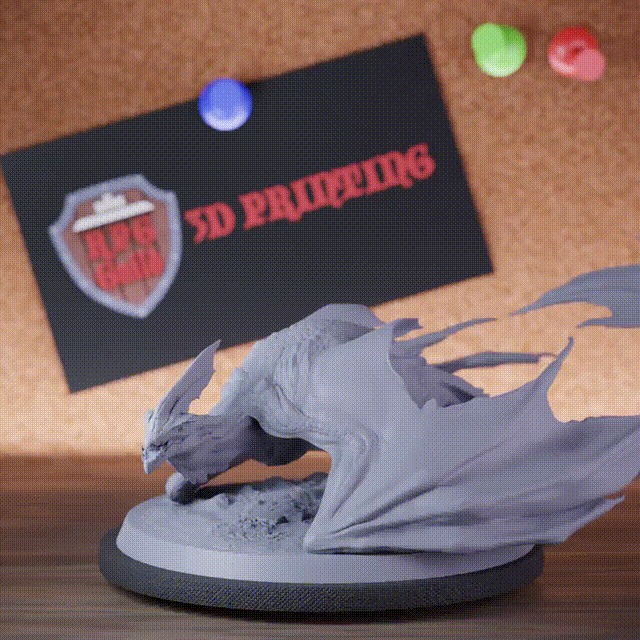 Wyvern 5e | DnD Small Wyvern Resting Miniature