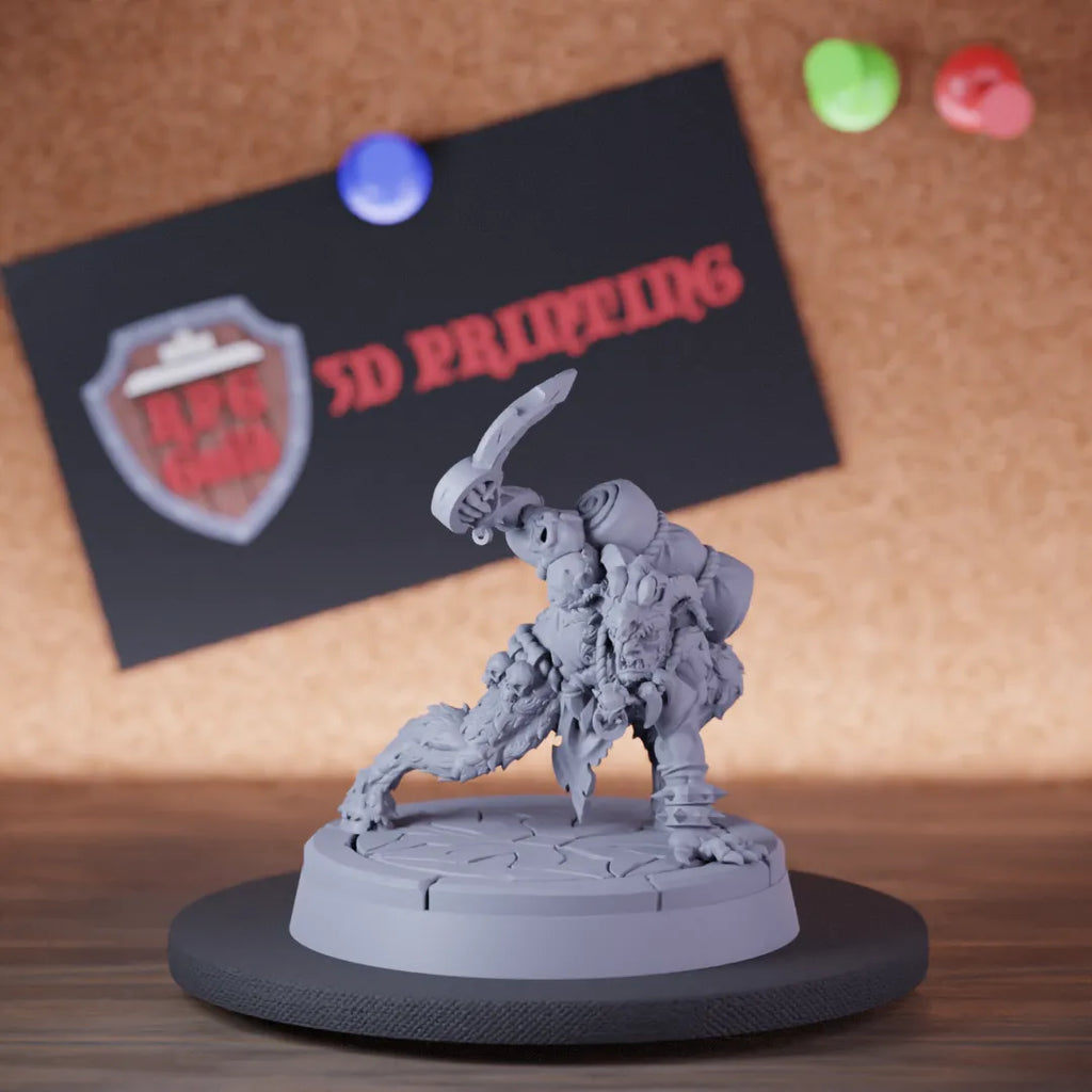 Highly detailed evil satyr dagger miniature of bodrel, perfect for DnD 5e encounters, fantasy tabletop RPG campaigns, painting and display.