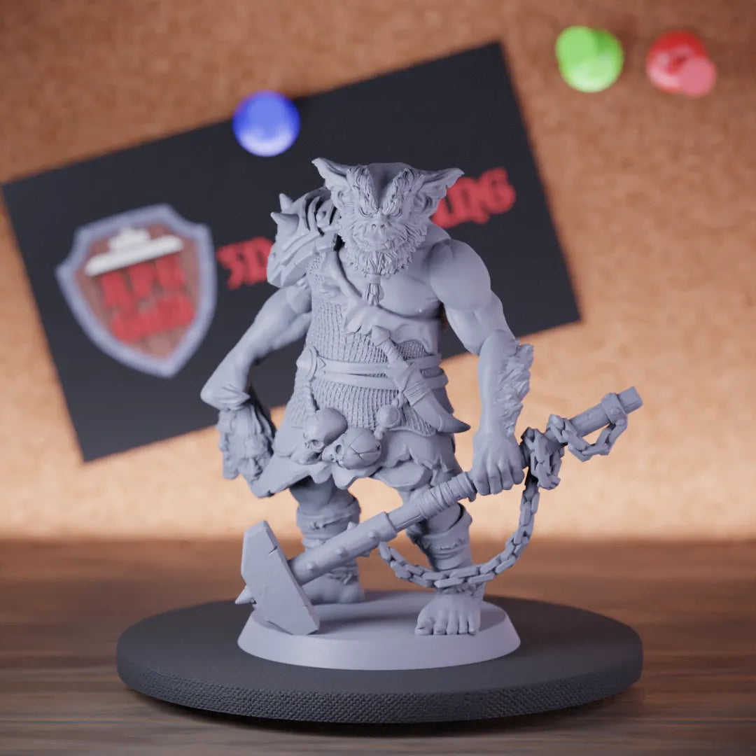 Bugbear 5e | DnD Bugbear Barbarian Boss Monster Miniature