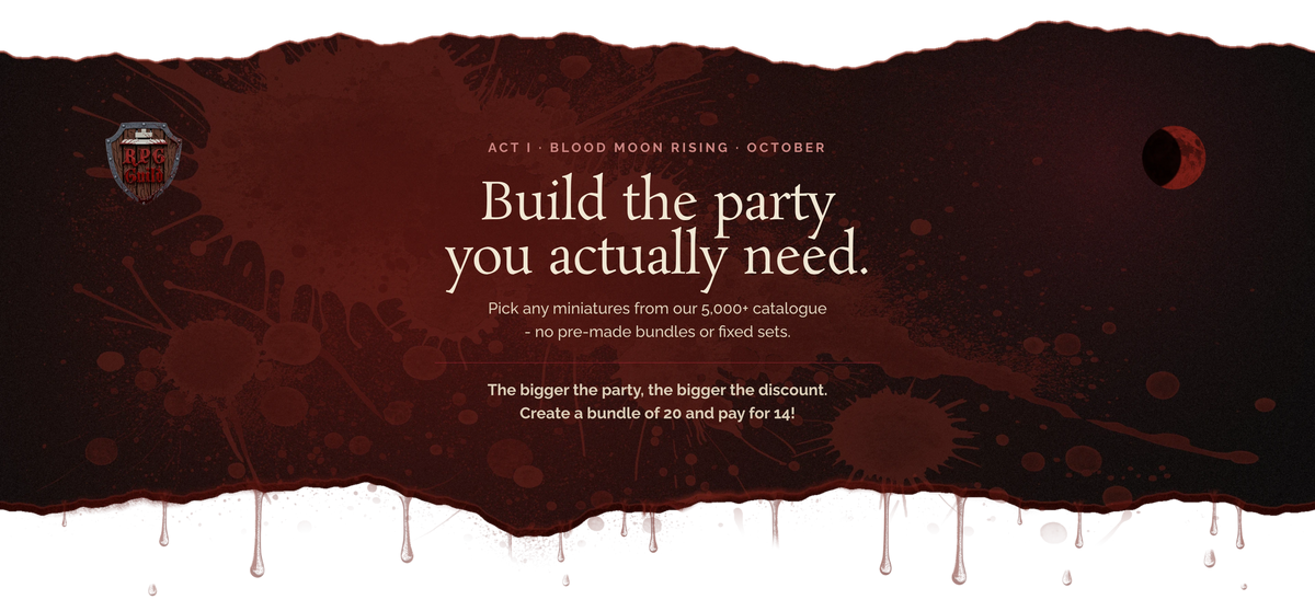 Blood Moon Rising - Build the party you actually need, bundle banner (transparent)