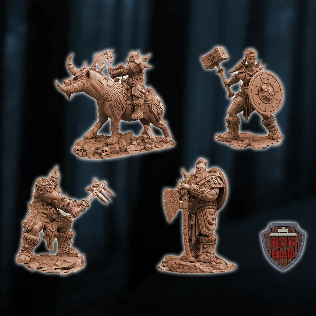 Barbarians 5e | DnD Set of Barbarian Miniatures 