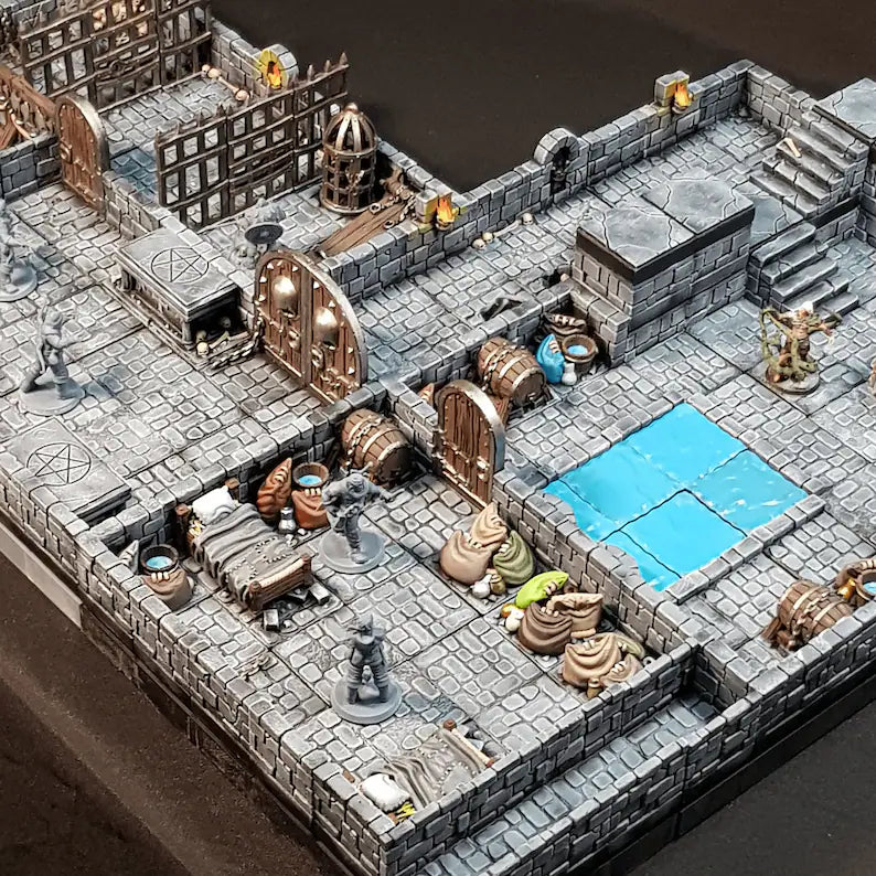 DnD Terrain | Modular Bandit Hideout Dungeon Set
