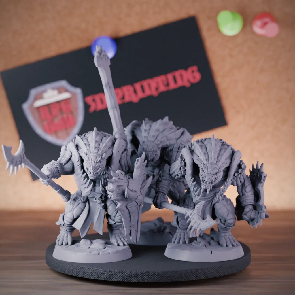 Lizardfolk Set 5e | DnD Set of 3 Miniatures