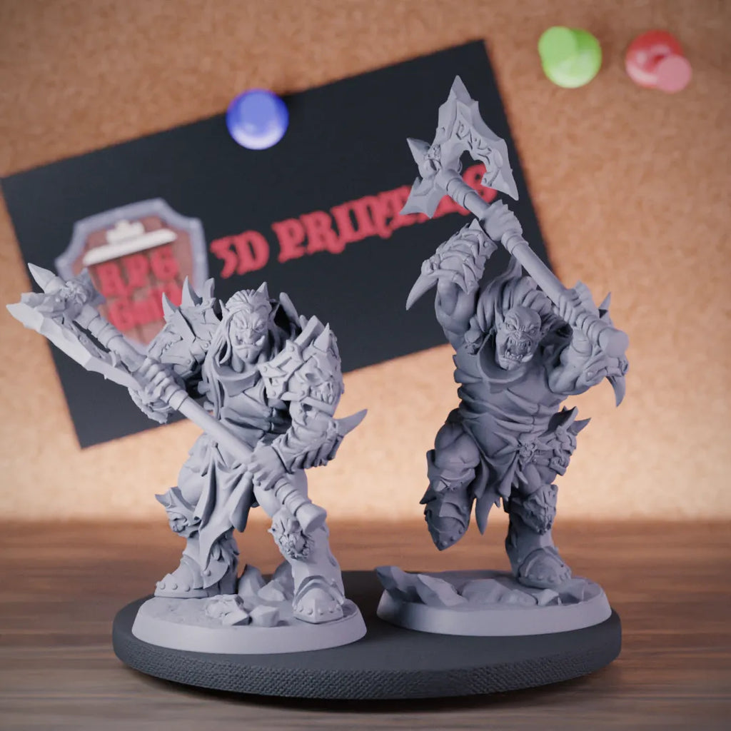 Orc Set 5e | DnD Set of 2 Miniatures 