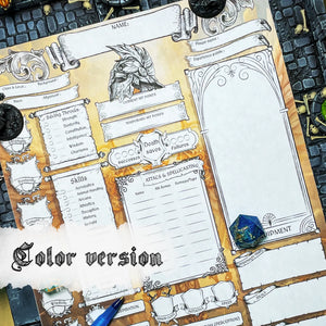 Printable DnD Character Sheet 5e | Paladin