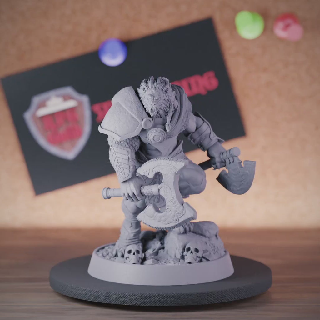 Leonin 5e | DnD Leonin Berserker Barbarian Miniature
