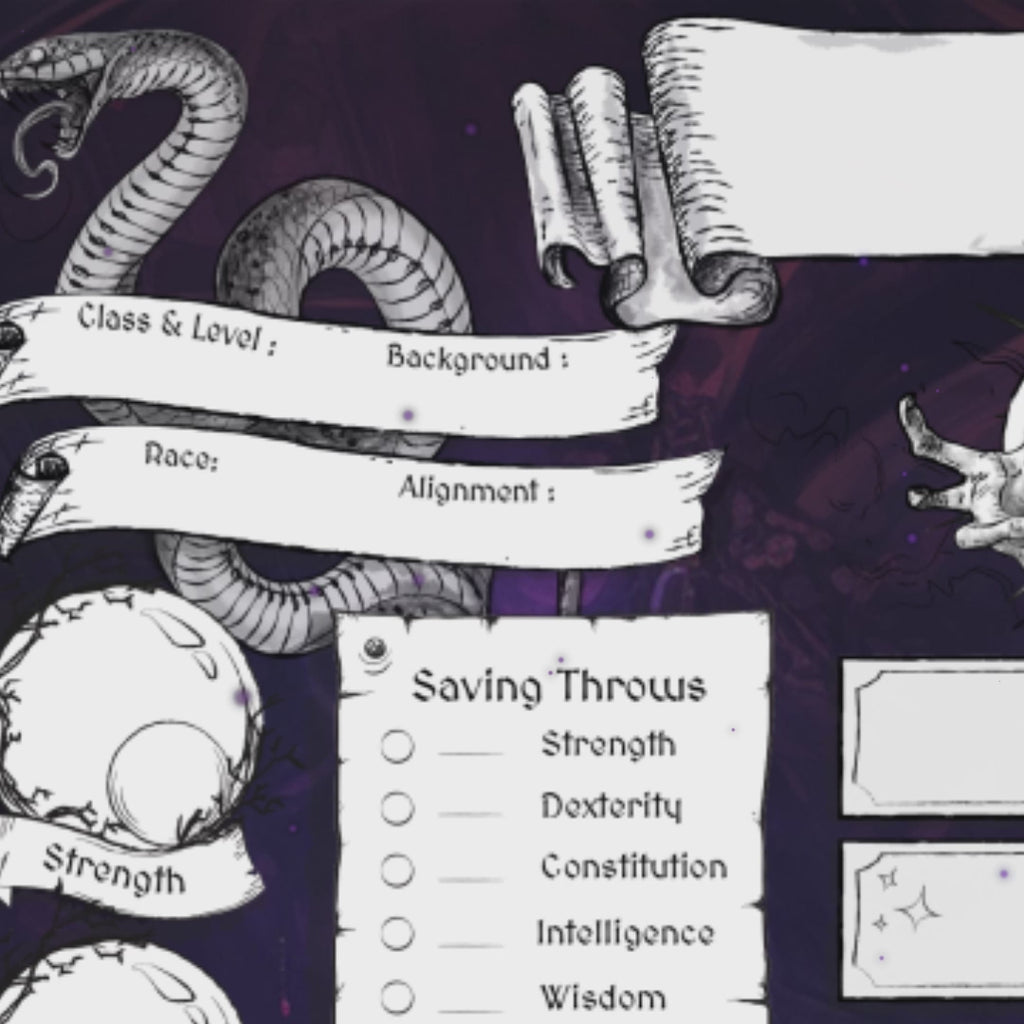 Printable DnD Character Sheet 5e PDF - Warlock | RPG Guild