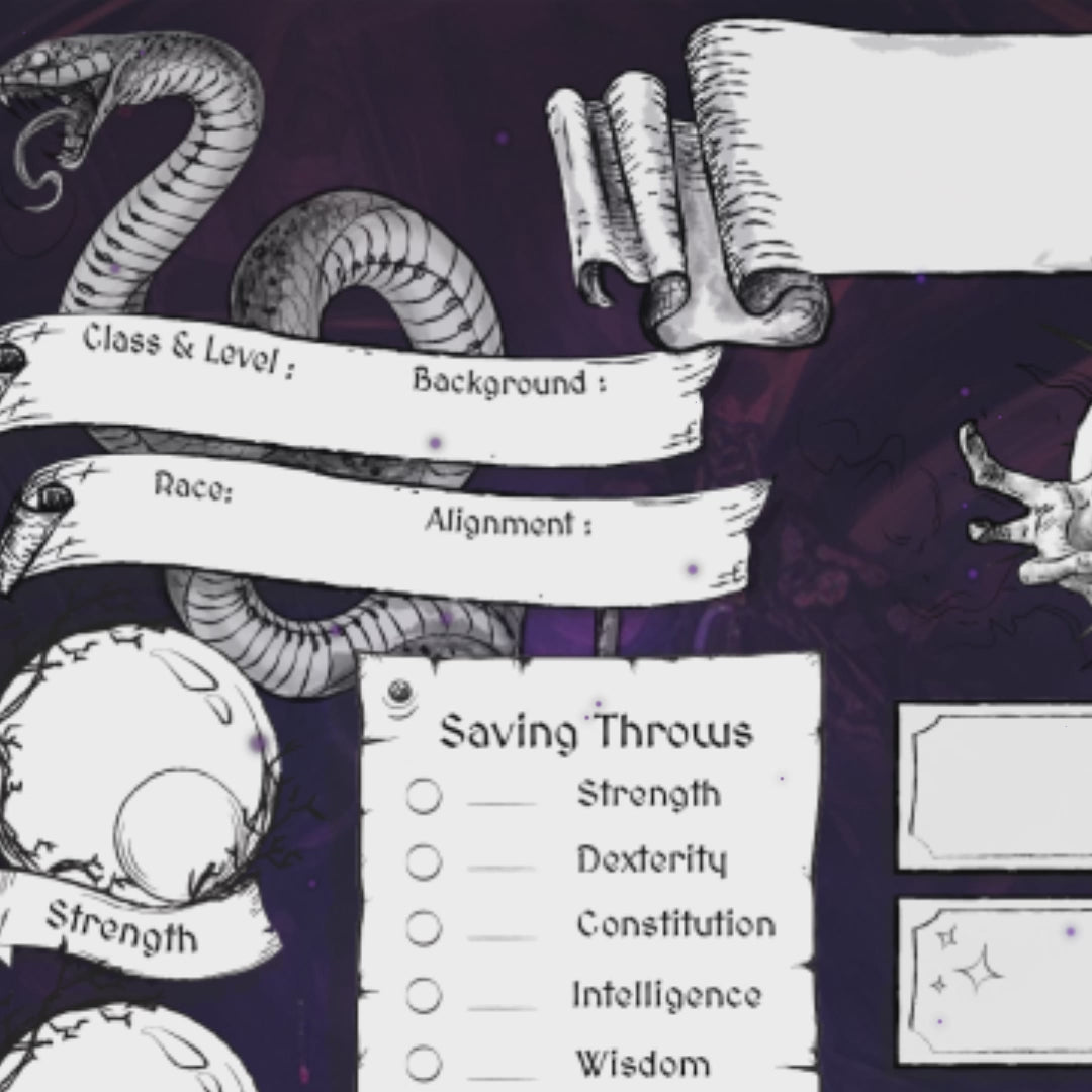 Printable DnD Character Sheet 5e PDF - Warlock | RPG Guild