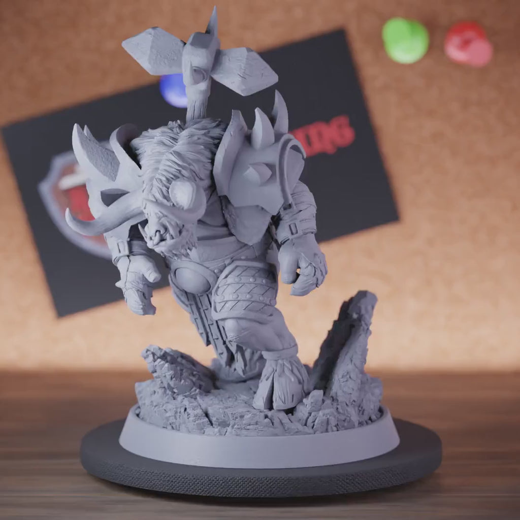 Minotaur 5e | DnD Minotaur Warrior Hammer Miniature