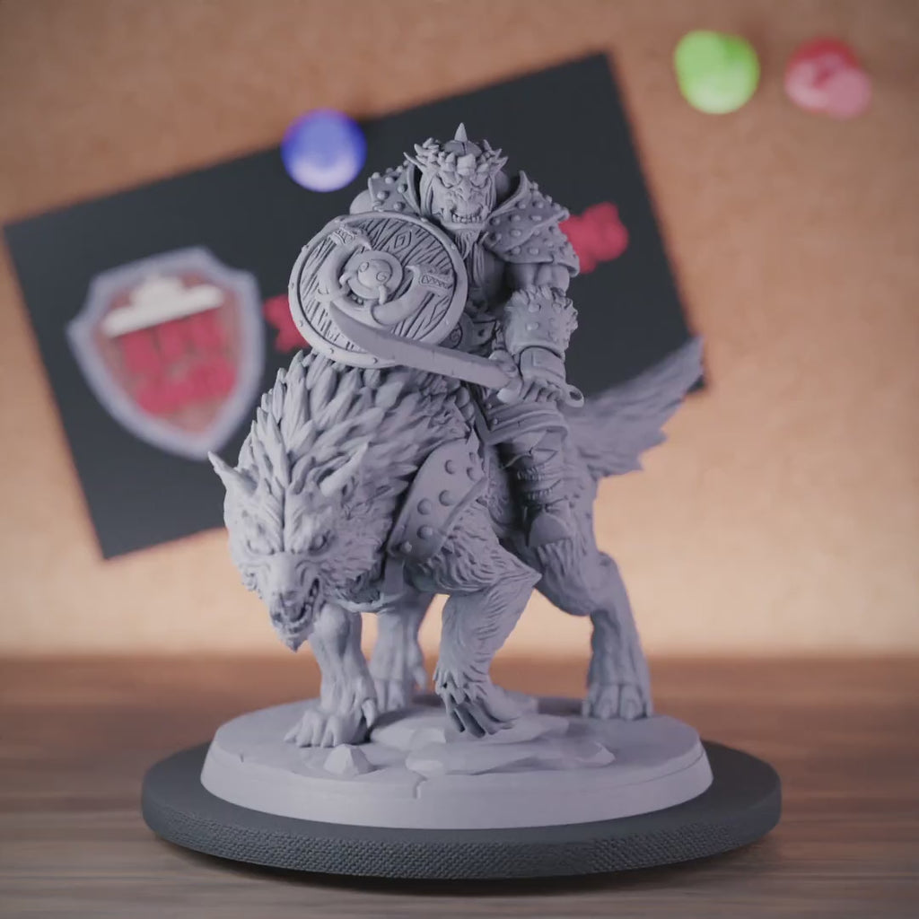 Ork 5e | DnD Ork-Reiter-Champion-Miniatur 