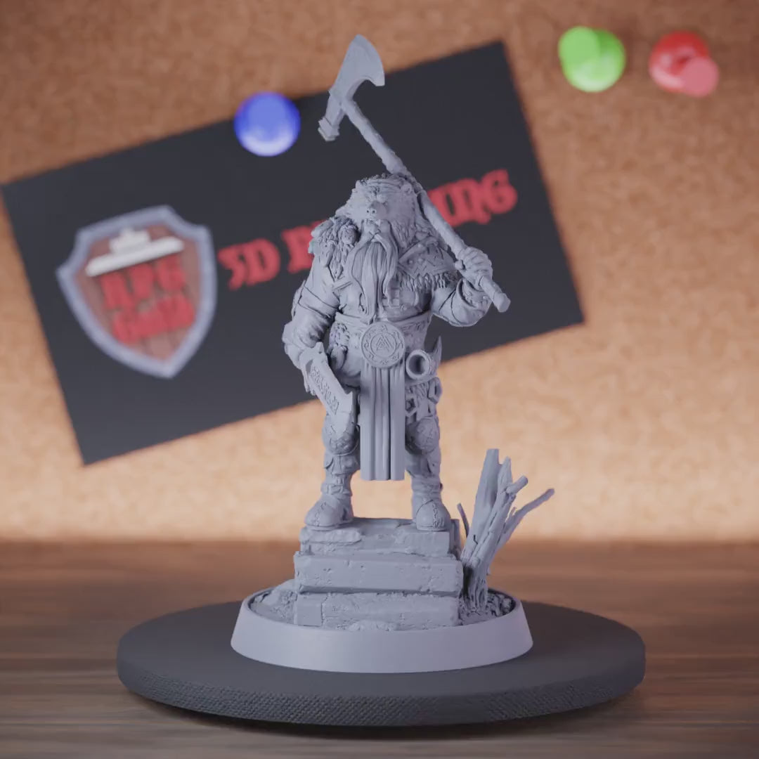 Fighter 5e | DnD Tribe Warrior Wolf Miniature