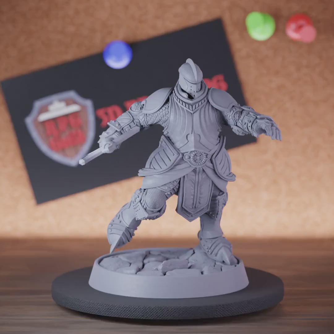 Knight 5e | DnD Knight Warrior Spear Miniature