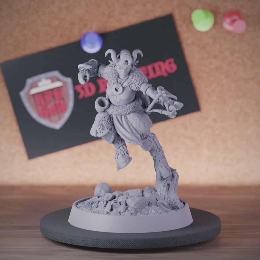 Female Satyr 5e | DnD Fey Hunter Miniature