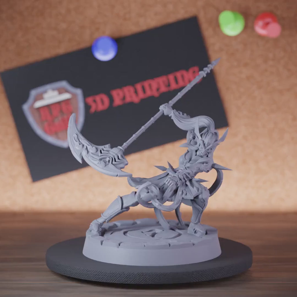 Drow 5e | DnD Dark Elf Scythe Miniature