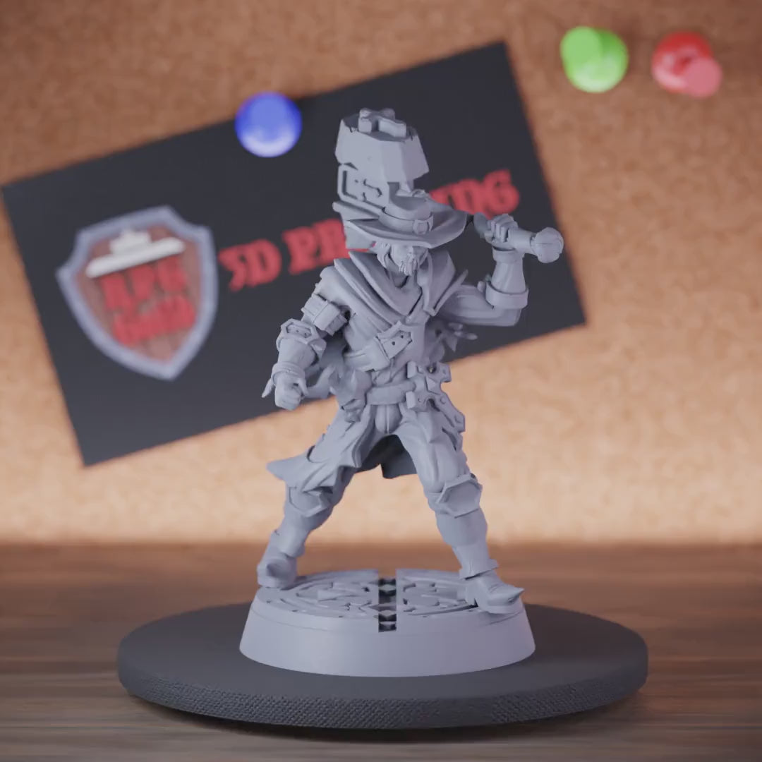Rogue 5e | DnD Rogue Cowboy Bandit Hammer Miniature