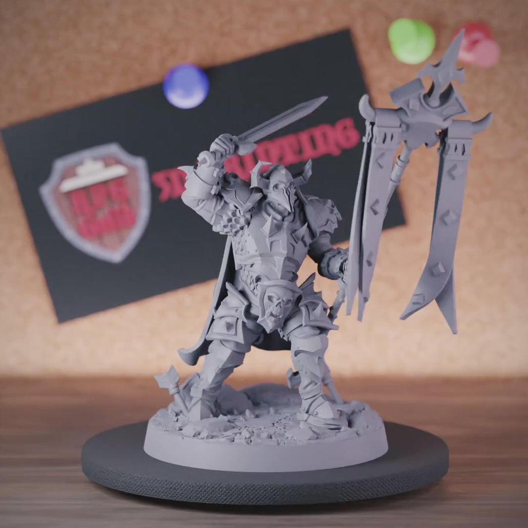 Death Knight 5e | DnD Death Knight Bannerman Miniature